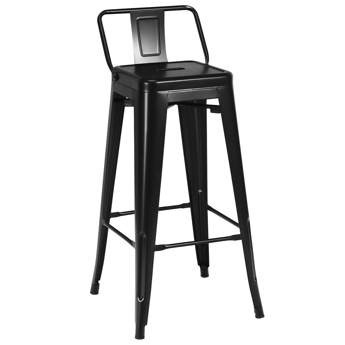 stackable chair metal frame backrest stool coffee chair