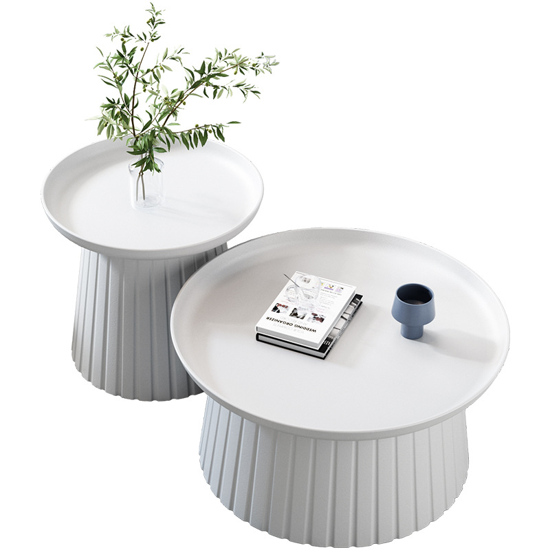 nordic new design round plastic coffee tables set