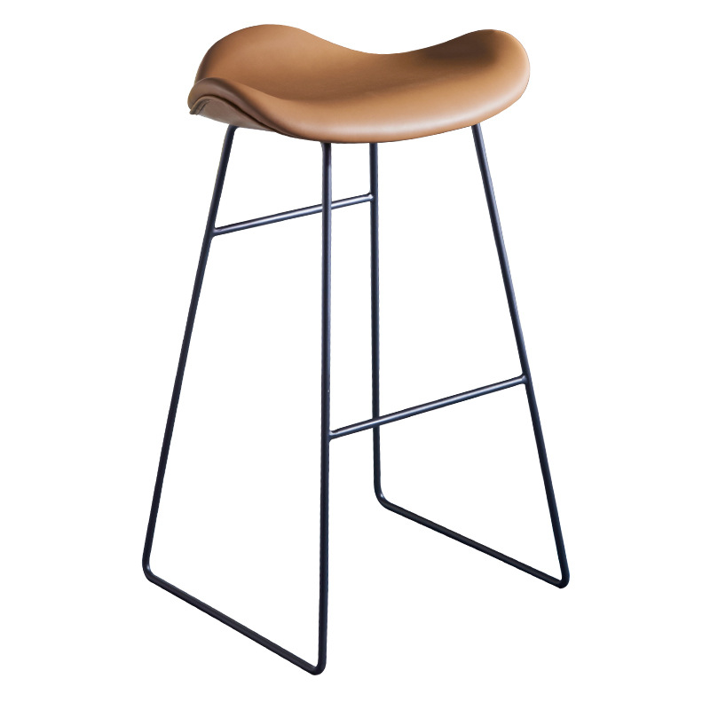 pu leather seating bar stools pu metal frame leather bar chair