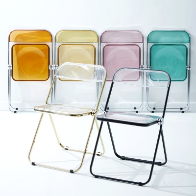 wholesale white resin folding chair transparent folding chair