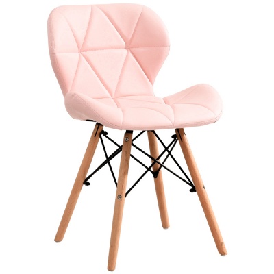 wood leg modern leather dining chairs butterfly leather chair