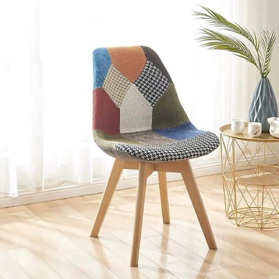 dining chairs modern luxury fabric leisure armchair patchwork dining chair