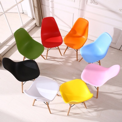 wholesale design nordic plastic chair wood legs plastic chairs dining chairs modern luxury