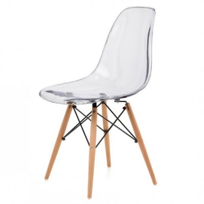 plastic chair transparent plastic cafe chair with wooden legs