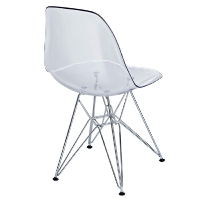 plastic chair transparent dinning room chairs chrome legs