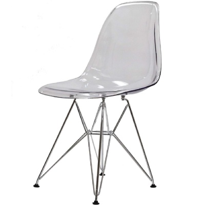 plastic chair transparent dinning room chairs chrome legs