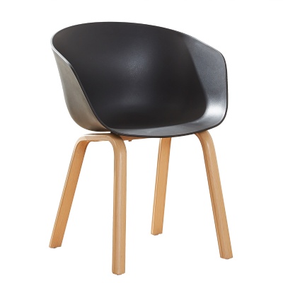 wood legs coffee house chairs plastic arm chair modern