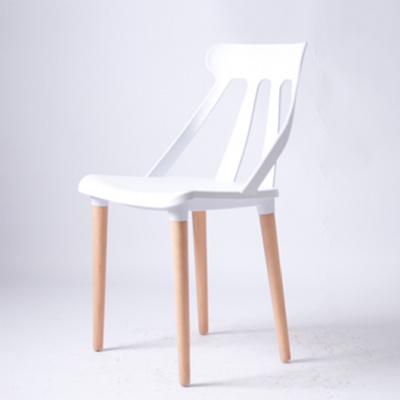wooden leg chairs plastic classic design dining chair