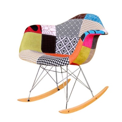 dining upholstered patchwork fabric wooden rocking chairs for adults