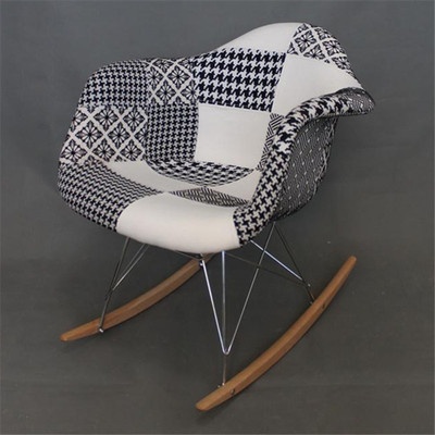 dining upholstered patchwork fabric wooden rocking chairs for adults