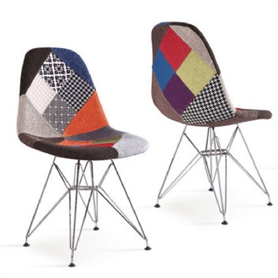 dining chair colorful plastic patchwork fabric chairs cafe chairs