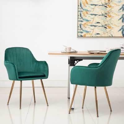 gold leg nordic velvet dining room chairs modern