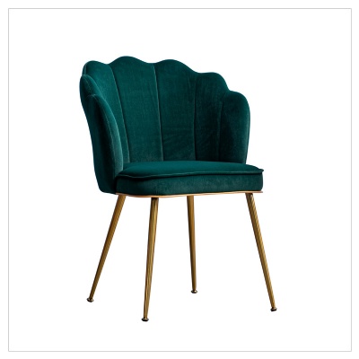 golden leg nordic velvet upholstery arm modern dining chair