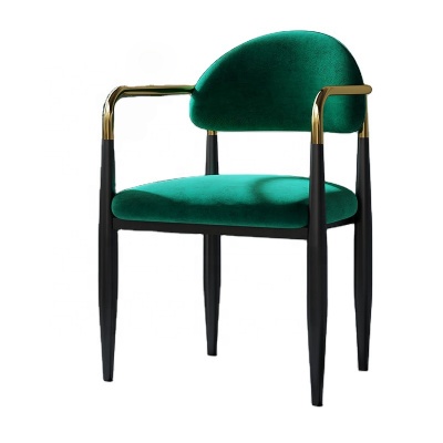 velvet modern gold stainless steel accent chair