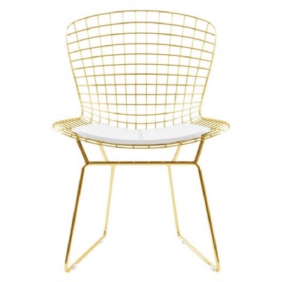 industrial high quality dining chairs gold metal legs