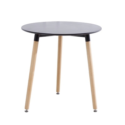 Solid wood leg round counter top table mdf centre table design