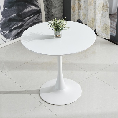 solid wood round white glossy rectangle dining table