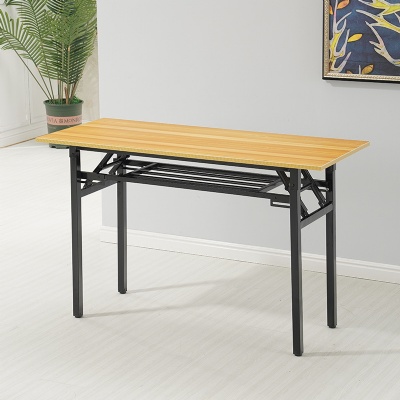 metal leg MDF top folding dining table indoors