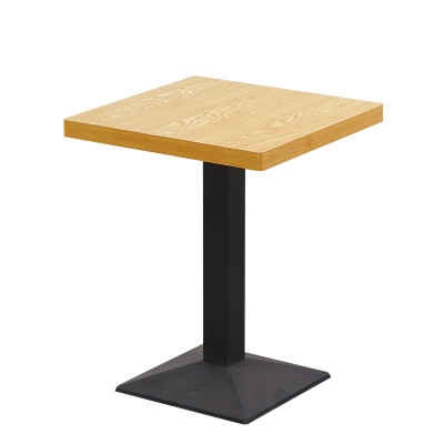 metal leg MDF top square shape wood dining table