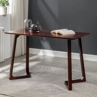 Solid wood leg mdf wooden rectangle dining table