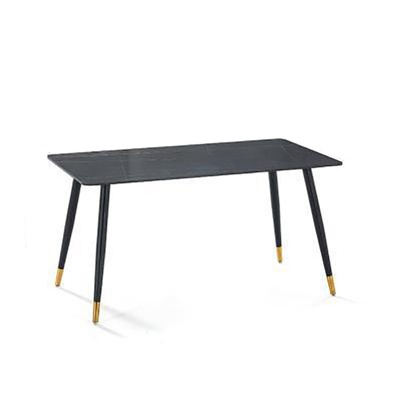 metal leg nordic rectangle top marble dining table