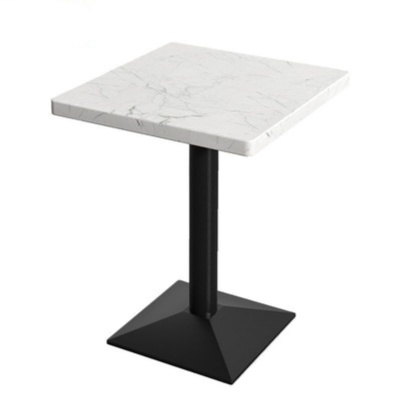 metal leg nordic square top marble dining table