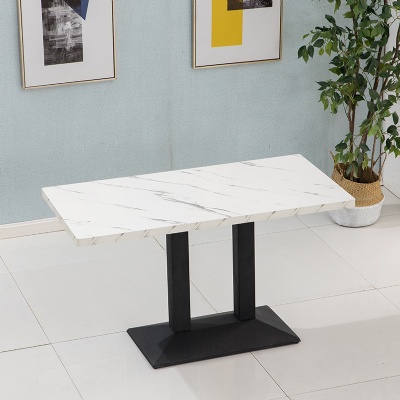 metal leg nordic luxury marble top dining table rectangle