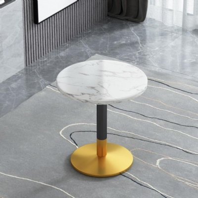 metal leg design nordic round marble dining table