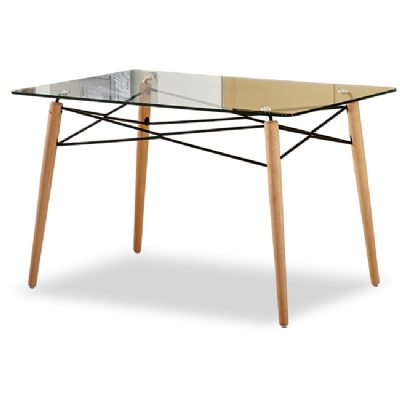 rectangle dining coffee tables with glass and wood