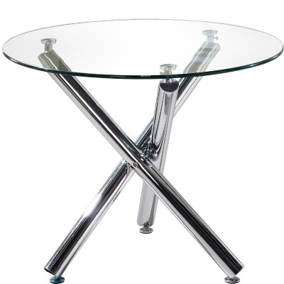 round tempered glass new european design dining table