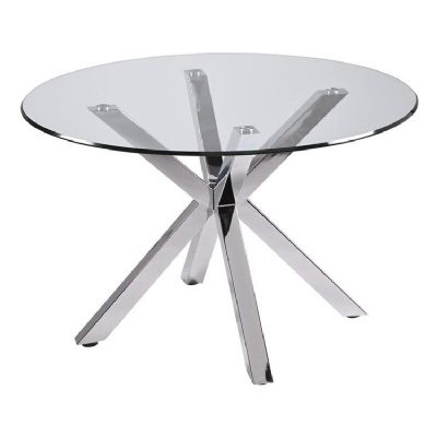 round tempered glass new european luxury dining table