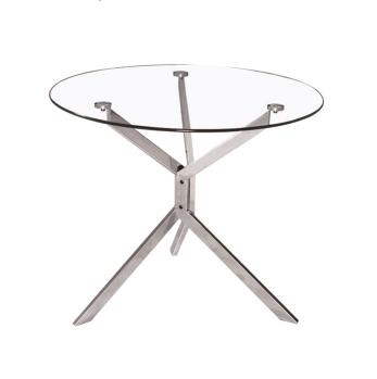 round tempered glass new european luxury dining table