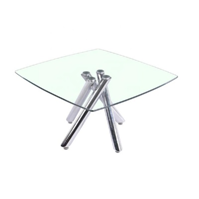 square tempered glass new european luxury dining table