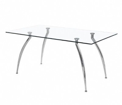 Rectangle tempered glass small chrome glass tables