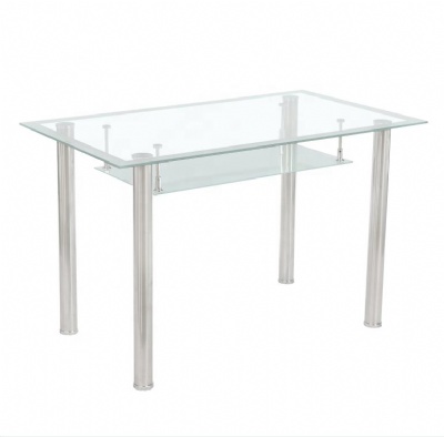 square tempered glass small chrome glass tables