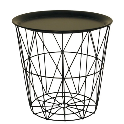 living room round metal frame basket tea coffee table