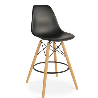 nordic restaurant classic wood leg dining plastic bar chair