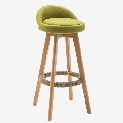 nordic restaurant metal wood leg fabric bar stools counter height