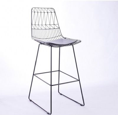 high back classic golden leg iron restaurant vintage metal wire bar stool chairs