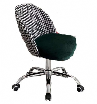 luxury metal adjustable swivel fabric office chair bar stool