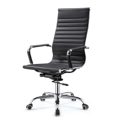 luxury home office chair metal-chair-leg office chair leather pu chrome base