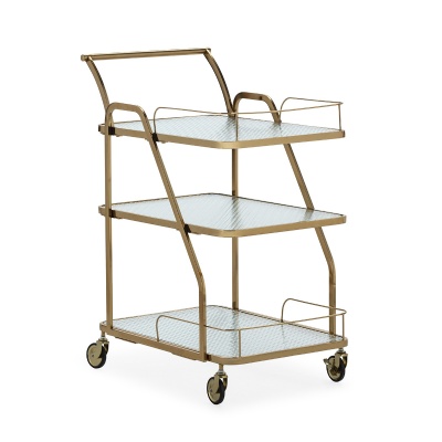 High Quality Stainless steel serving/bar trolley in gold finishing at wholesale price