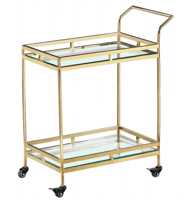 Interior Design Table Trolley Luxury Furniture Gold Stainless Steel Bedside Metal