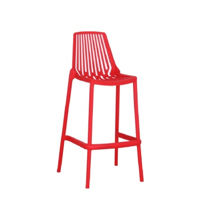 design counter height orange polypropylene outdoor plastic bar stool with footrest