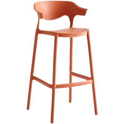 Scandinavian Outdoor Plastic Bar Stool Modern Simple High Stool Home Stackable Bar stool