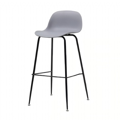 Modern Luxury Metal High Chair with Nordic PP Seater Bar Stools