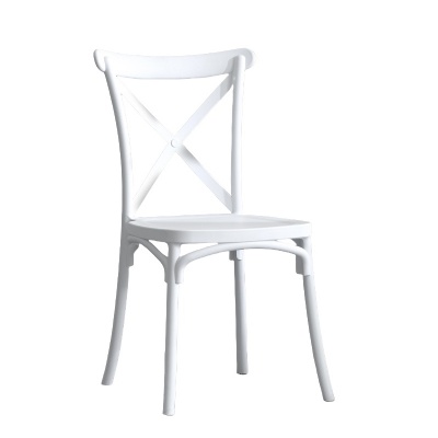 online cross back chair dining cafe silla stackable pp plastic chair