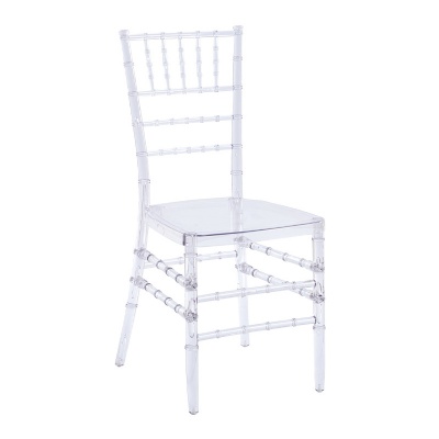 pc plastic outdoor wedding banquet chair plastic crystal clear wedding chair