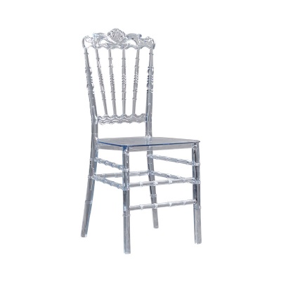 Transparent Chiavari Chair Clear Crystal Resin Acrylic Hotel Dining Outdoor Durable PC chairs