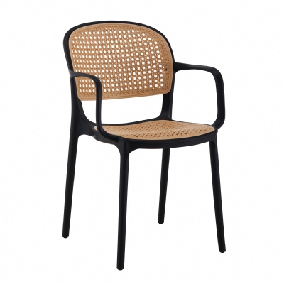 cafe furniture plastic garden armchair wholesale rattan outdoor dining chairs